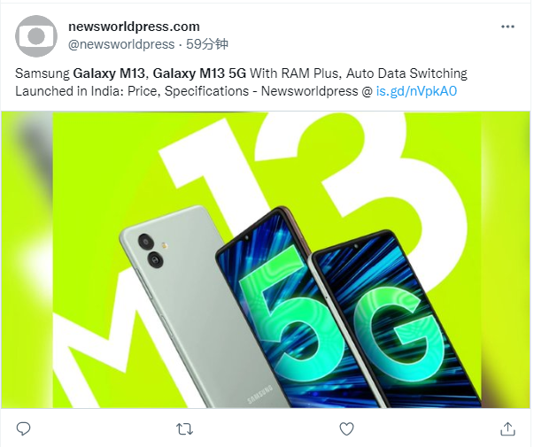 三星:计划今年在印度卖出价值 10 亿美元的 Galaxy M 系列手机
