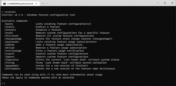 ViVeTool V0.3.4 中文版