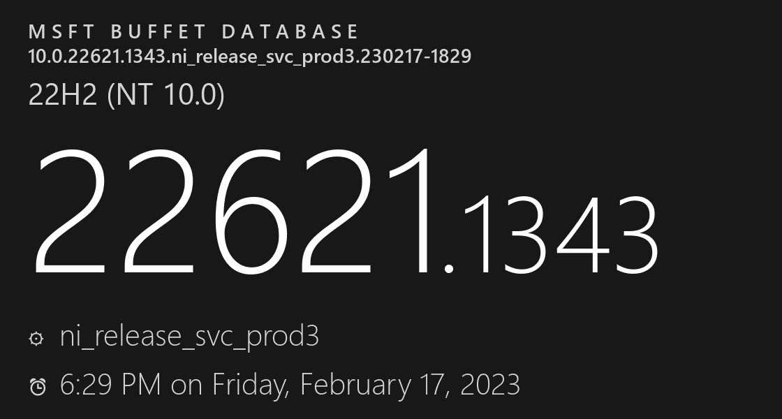 微软发布Windows11 22621.1343(KB5022913)补丁!修复多个问题