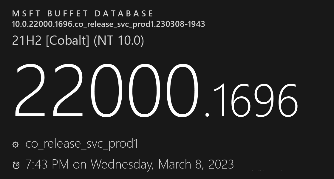 Win11 21H2 KB5023698补丁包 官方版