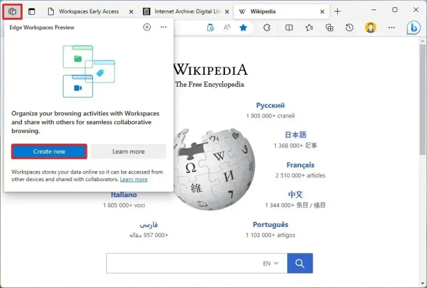 Microsoft Edge怎么共享工作区上的文件?