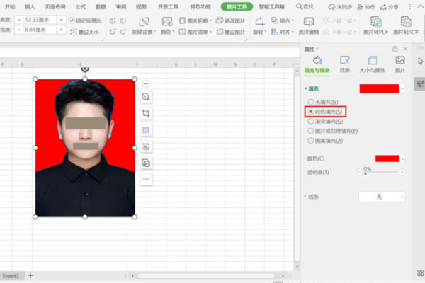 wps表格怎么给证件照换底色?wps证件照更换底色教程