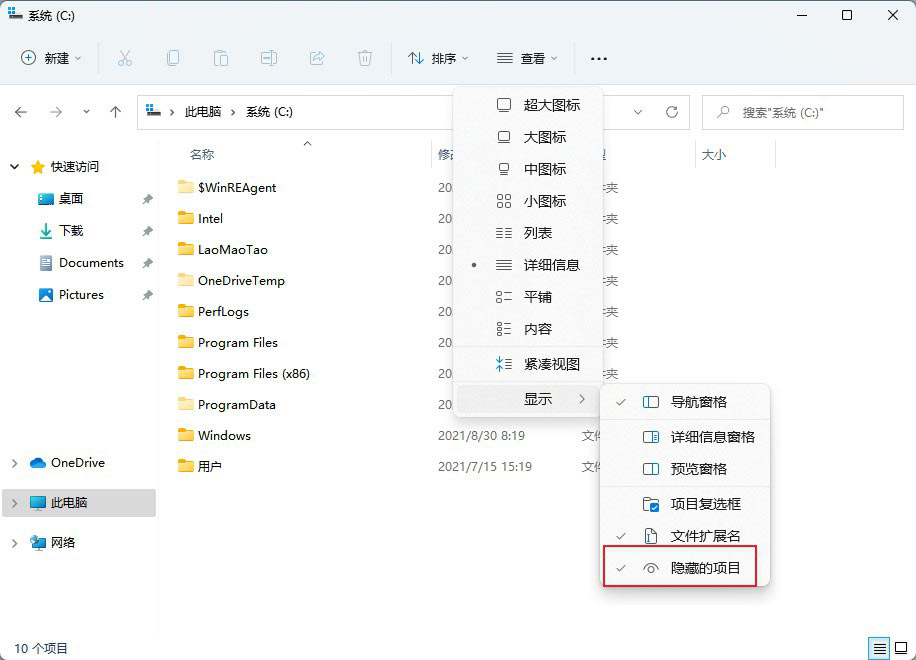 windows11如何找到隐藏应用?win11查看隐藏项目的方法