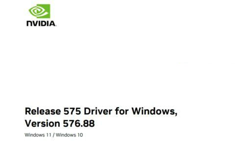 NVIDIA显卡驱动 V576.88 官方最新版