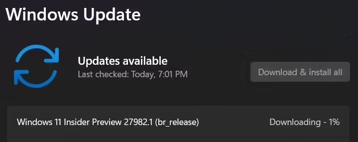 微软 Win11 Canary 预览版 27982 发布!附文件下载