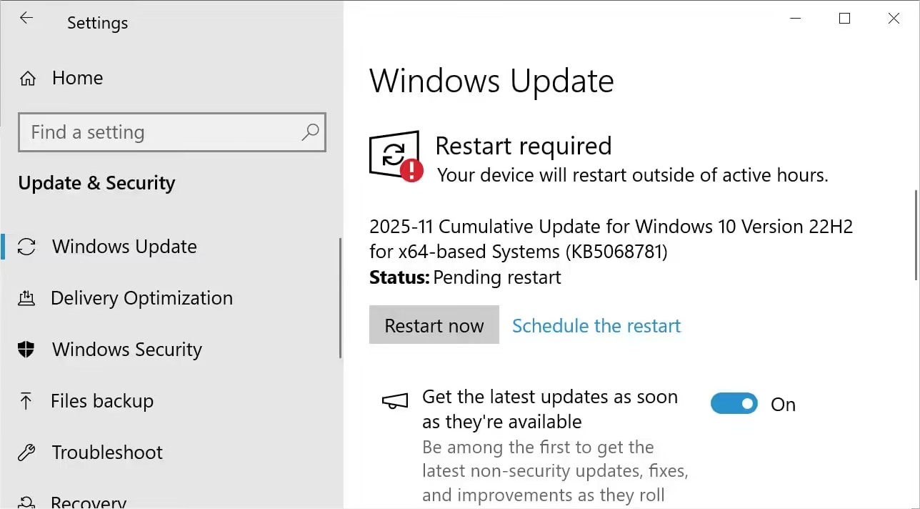 微软推送 KB5072653 补丁:修复 Win10 首个 ESU 安装失败