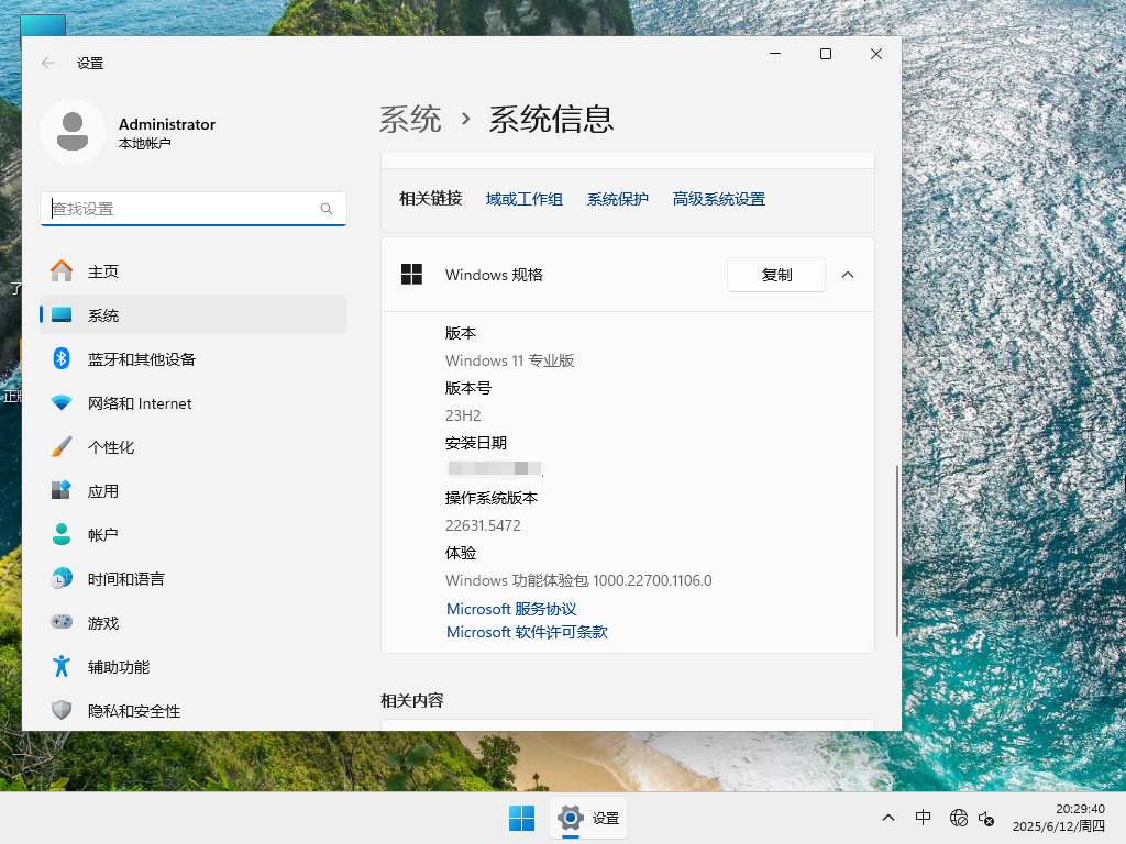 【纯净之家】Windows11 23H2 64位专业精简版